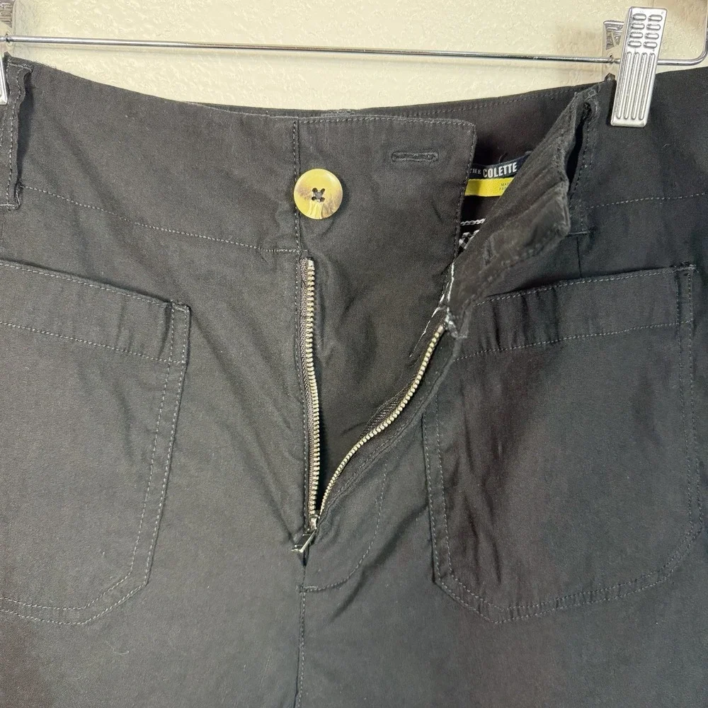 Anthropologie Maeve The Colette Linen Blend Shorts Womens Size 29 Black - Picture 7 of 14